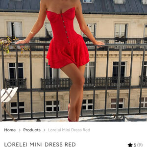 LORELEI MINI DRESS RED